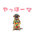 でか文字！夏のシェパードの子犬（個別スタンプ：2）