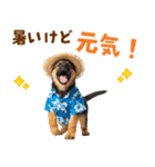 でか文字！夏のシェパードの子犬（個別スタンプ：17）