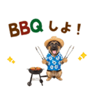 でか文字！夏のシェパードの子犬（個別スタンプ：21）