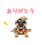 でか文字！夏のシェパードの子犬（個別スタンプ：35）