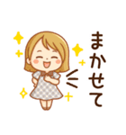 毎日使える♡かわいい女子♪（個別スタンプ：12）