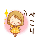 毎日使える♡かわいい女子♪（個別スタンプ：14）
