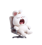 とぼけた顔のウサギ (NT)（個別スタンプ：1）