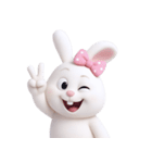 とぼけた顔のウサギ (NT)（個別スタンプ：2）