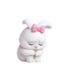 とぼけた顔のウサギ (NT)（個別スタンプ：5）