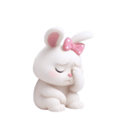 とぼけた顔のウサギ (NT)（個別スタンプ：6）