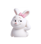 とぼけた顔のウサギ (NT)（個別スタンプ：11）