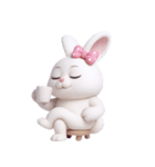 とぼけた顔のウサギ (NT)（個別スタンプ：24）