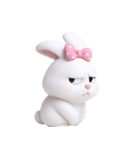 とぼけた顔のウサギ (NT)（個別スタンプ：32）