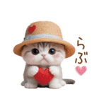 スコティッシュ猫 麦わら帽 会話 お返事（個別スタンプ：29）