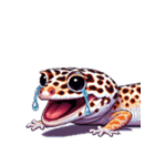 無言で伝えるヒョウモントカゲモドキレオパ（個別スタンプ：12）