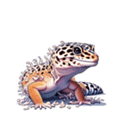 無言で伝えるヒョウモントカゲモドキレオパ（個別スタンプ：26）