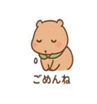 朝昼晩つかえる あいさつカピバラの一言（個別スタンプ：17）