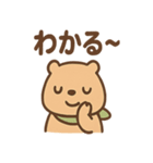 朝昼晩つかえる あいさつカピバラの一言（個別スタンプ：34）