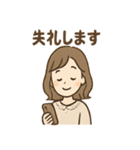 さとみさんの連絡スタンプ 丁寧にお知らせ（個別スタンプ：36）