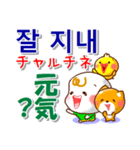 韓国語ハングル（発音付）日本語 日常連絡（個別スタンプ：6）