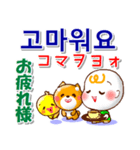 韓国語ハングル（発音付）日本語 日常連絡（個別スタンプ：8）