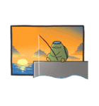 きゃっぴゃ（魚釣り編）（個別スタンプ：3）