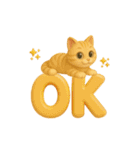 キュートなねこちゃん3Dスタンプ（個別スタンプ：7）