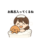 女の子とトイプードル日常編（個別スタンプ：5）