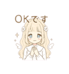 ず〜っと使える♡ナチュラルゆるふわガール（個別スタンプ：3）