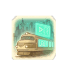 レトロフューチャー鉄道no.1（背景透過）（個別スタンプ：6）