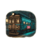 レトロフューチャー鉄道no.1（背景透過）（個別スタンプ：8）