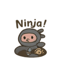 animal ninja kawaii japanese（個別スタンプ：1）