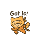 animal ninja kawaii japanese（個別スタンプ：4）
