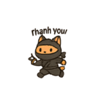 animal ninja kawaii japanese（個別スタンプ：13）