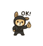 animal ninja kawaii japanese（個別スタンプ：38）