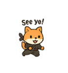animal ninja kawaii japanese（個別スタンプ：39）