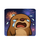 花火とひょっこりモグラ@SFW（個別スタンプ：1）