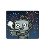 花火とピコピコロボット@SFW（個別スタンプ：1）