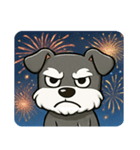 花火とキリッとシュナウザー@SFW（個別スタンプ：2）