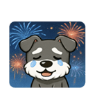 花火とキリッとシュナウザー@SFW（個別スタンプ：3）