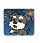 花火とキリッとシュナウザー@SFW（個別スタンプ：12）