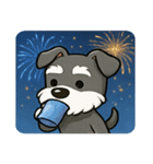 花火とキリッとシュナウザー@SFW（個別スタンプ：14）