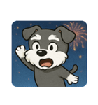 花火とキリッとシュナウザー@SFW（個別スタンプ：25）