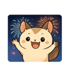 花火とひらひらモモンガ@SFW（個別スタンプ：1）