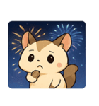 花火とひらひらモモンガ@SFW（個別スタンプ：4）