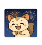 花火とひらひらモモンガ@SFW（個別スタンプ：6）