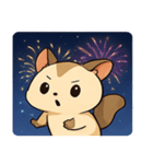 花火とひらひらモモンガ@SFW（個別スタンプ：8）