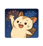 花火とひらひらモモンガ@SFW（個別スタンプ：9）