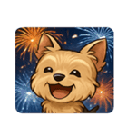 花火とチョコチョコヨーキー@SFW（個別スタンプ：1）