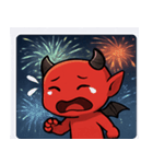 花火とニヤリ悪魔@SFW（個別スタンプ：2）