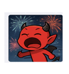花火とニヤリ悪魔@SFW（個別スタンプ：5）