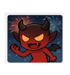 花火とニヤリ悪魔@SFW（個別スタンプ：6）