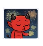 花火とニヤリ悪魔@SFW（個別スタンプ：7）