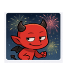 花火とニヤリ悪魔@SFW（個別スタンプ：15）